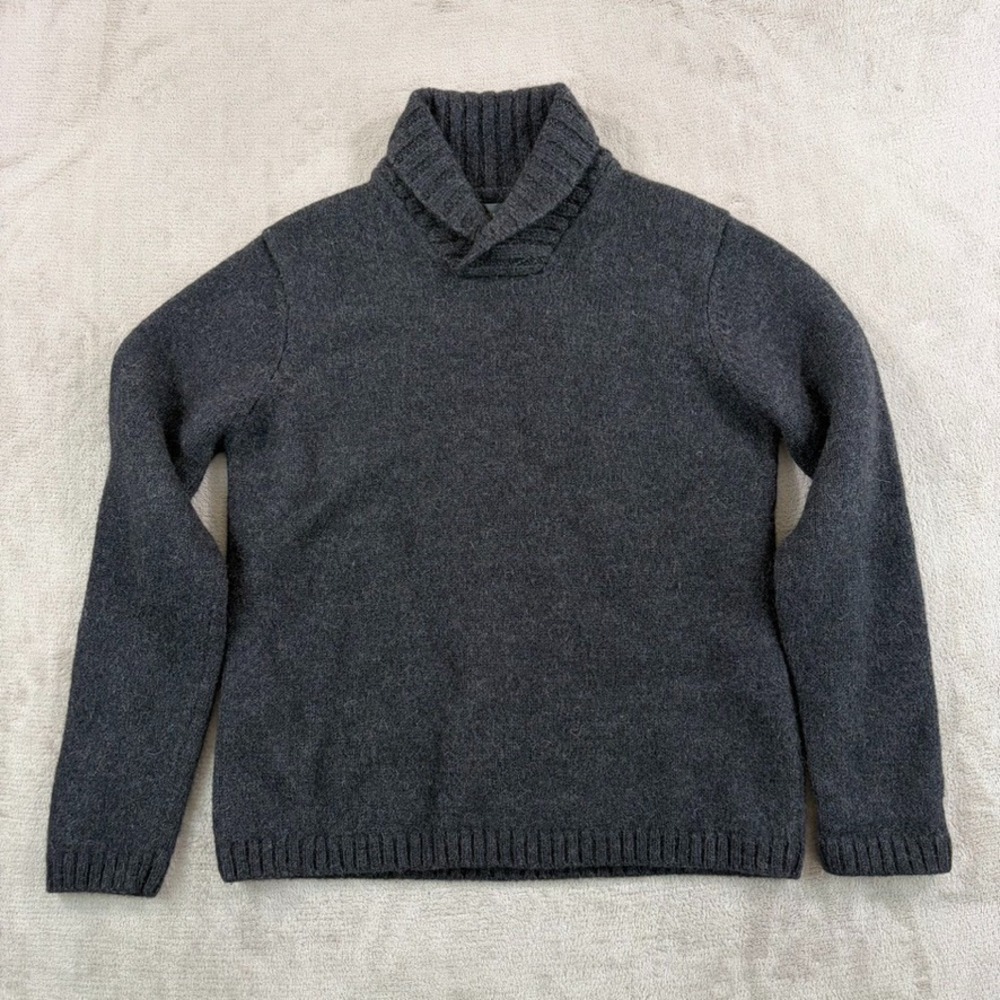 Vintage Banana Republic Wool Camel Hair Alpaca Sweater in Grey Women Medium